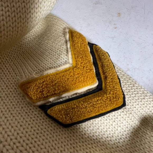 Vintage 1949 Hayti Missouri High School Football Champions cardigan sweater - Picture 5 of 9